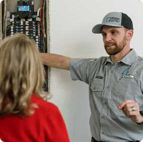 AEGIS ELECTRIC electrician performing electrical service
