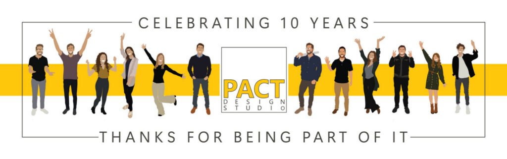 PACT Design Studio 10-year studio banner